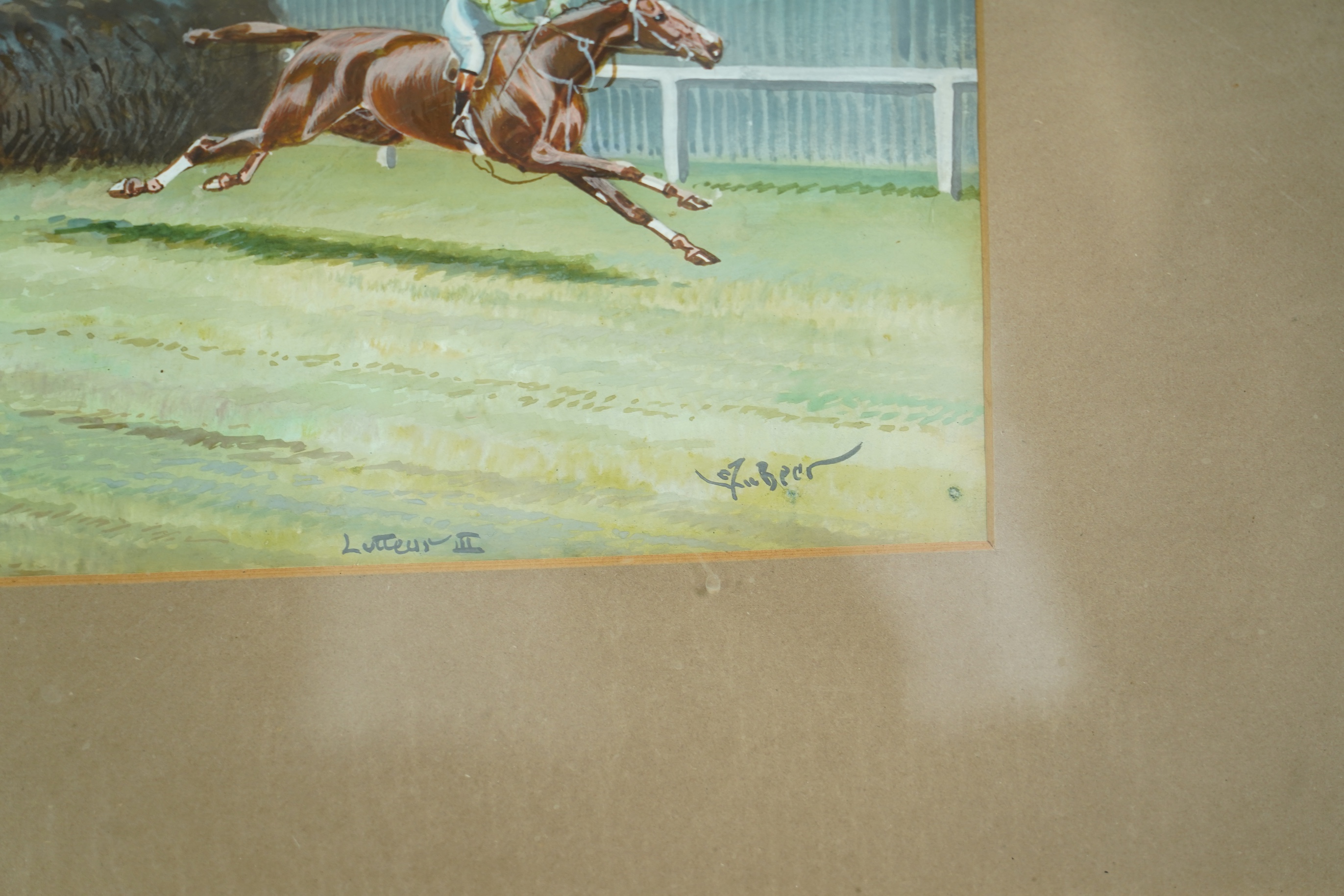 John Beer (c.1860-c.1930), 'The Last Fence, The Grand National, 1909'